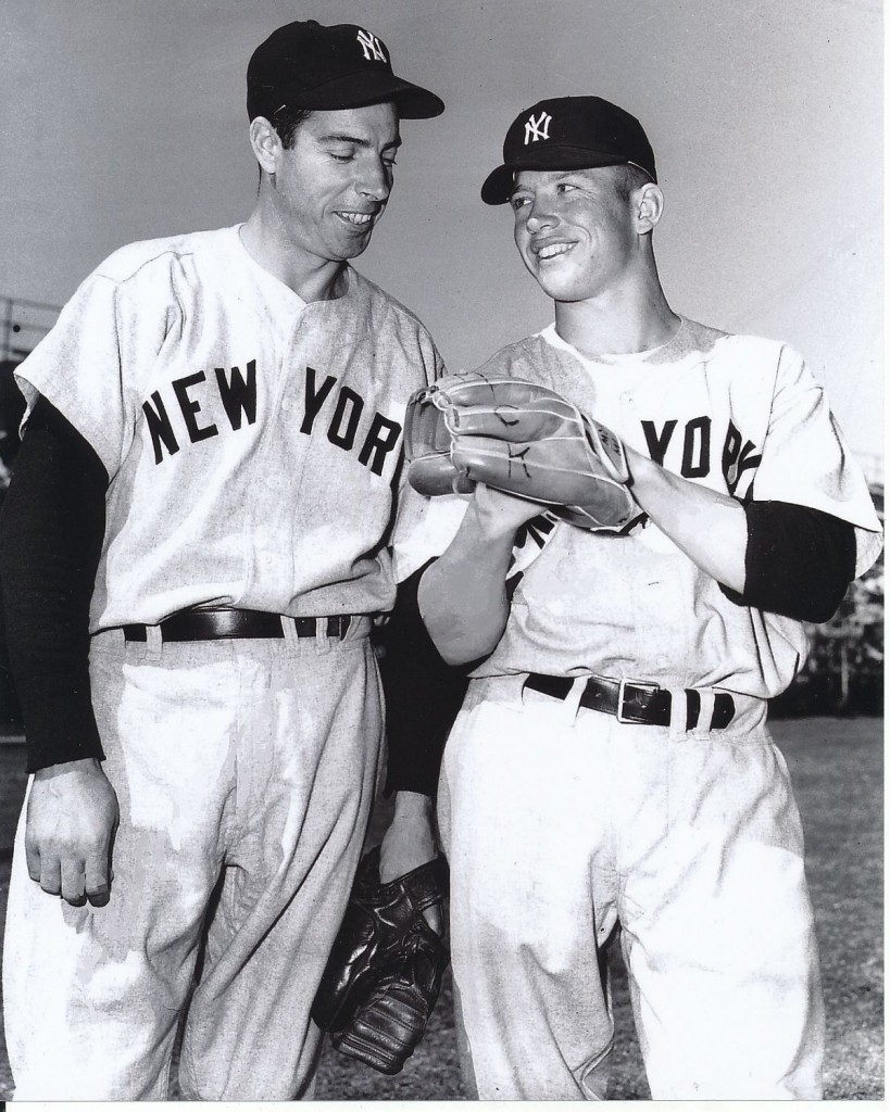 Joe DiMaggio and Mickey Mantle at spring training camp in 1951.